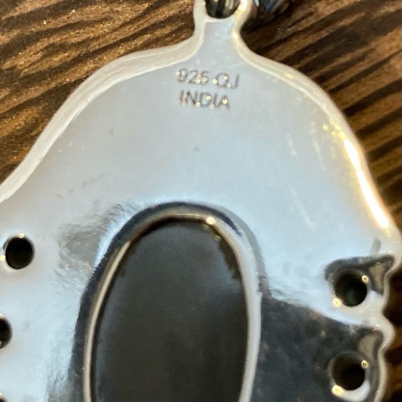 Set Turquoise and Hematine Statement Ring and Pendant Sterling Silver - Picture 10 of 15